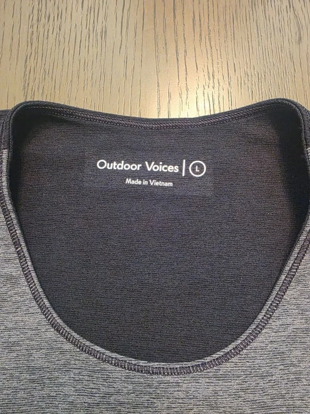 Outdoor Voices Slash Back Blue Colorblock Sports Bra L EUC